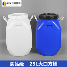 大口食品级25L塑料桶加厚方桶全新料酵素桶堆码桶厂家货源可定制