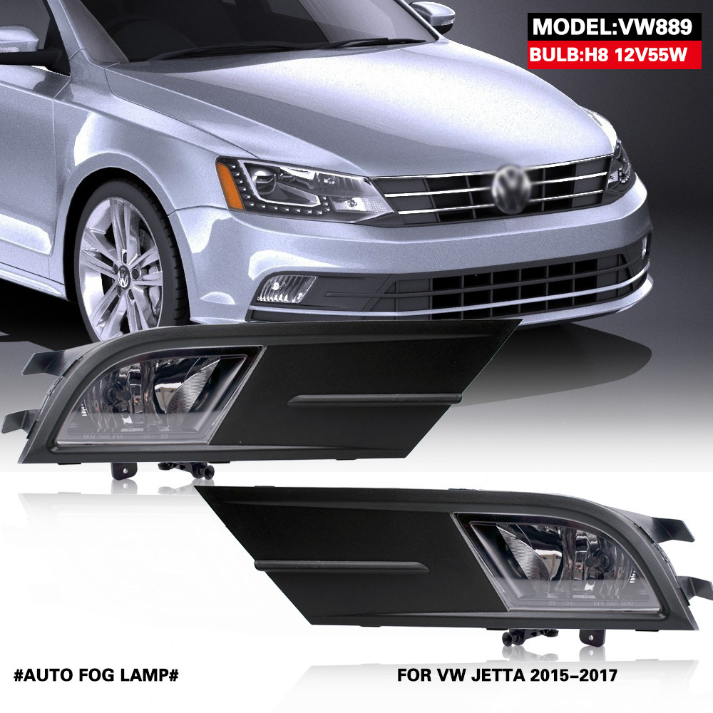 Aplicable a Volkswagen 15 / 16 / 17, conjunto de lámpara de niebla delantera Jetta, lámpara de conducción diurna, lámpara de barra, conjunto de lámpara anticolisión