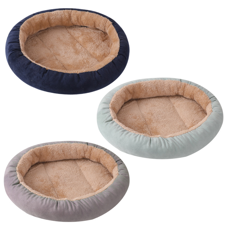 Perrera nuevo Four Seasons Oval gato Nido Cama de Gato caliente nido de felpa resistente a los mordiscos de piel antiadherente suministros para mascotas gato perro estera nido