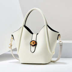 手提包包2024新款簡約大氣韓版潮洋氣個性單肩斜跨女包菜籃子包