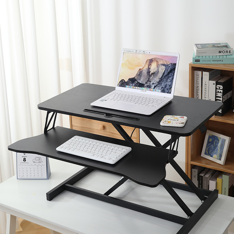 Manufacturer Adjustable Computer Desk Pneumatic Adjustable Folding Table Standing Desk Heightening Bracket Table