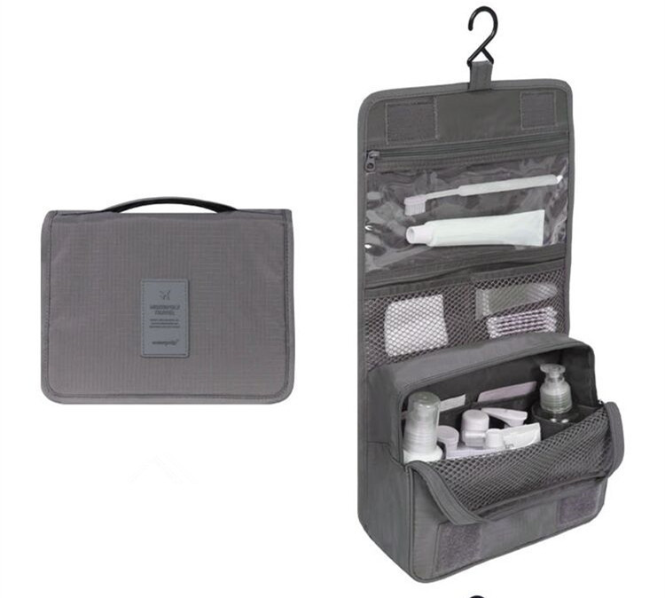 Nueva bolsa de cosméticos de viaje floral bolsa de lavado gancho colgando bolsa de almacenamiento de gran capacidad plegable bolsa de organización portátil
