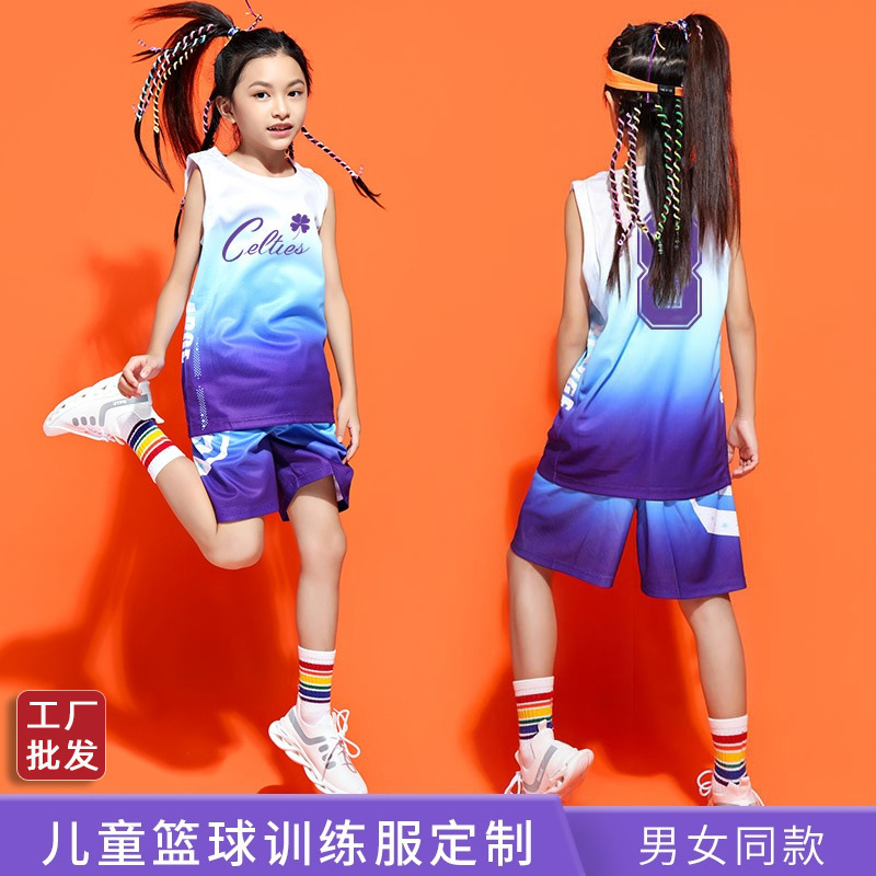 Children's Basketball Clothes suit Men's and Women's Ball Clothes Summer Professional Training Clothes Quick-drying Sports Badminton Clothes suit Printing