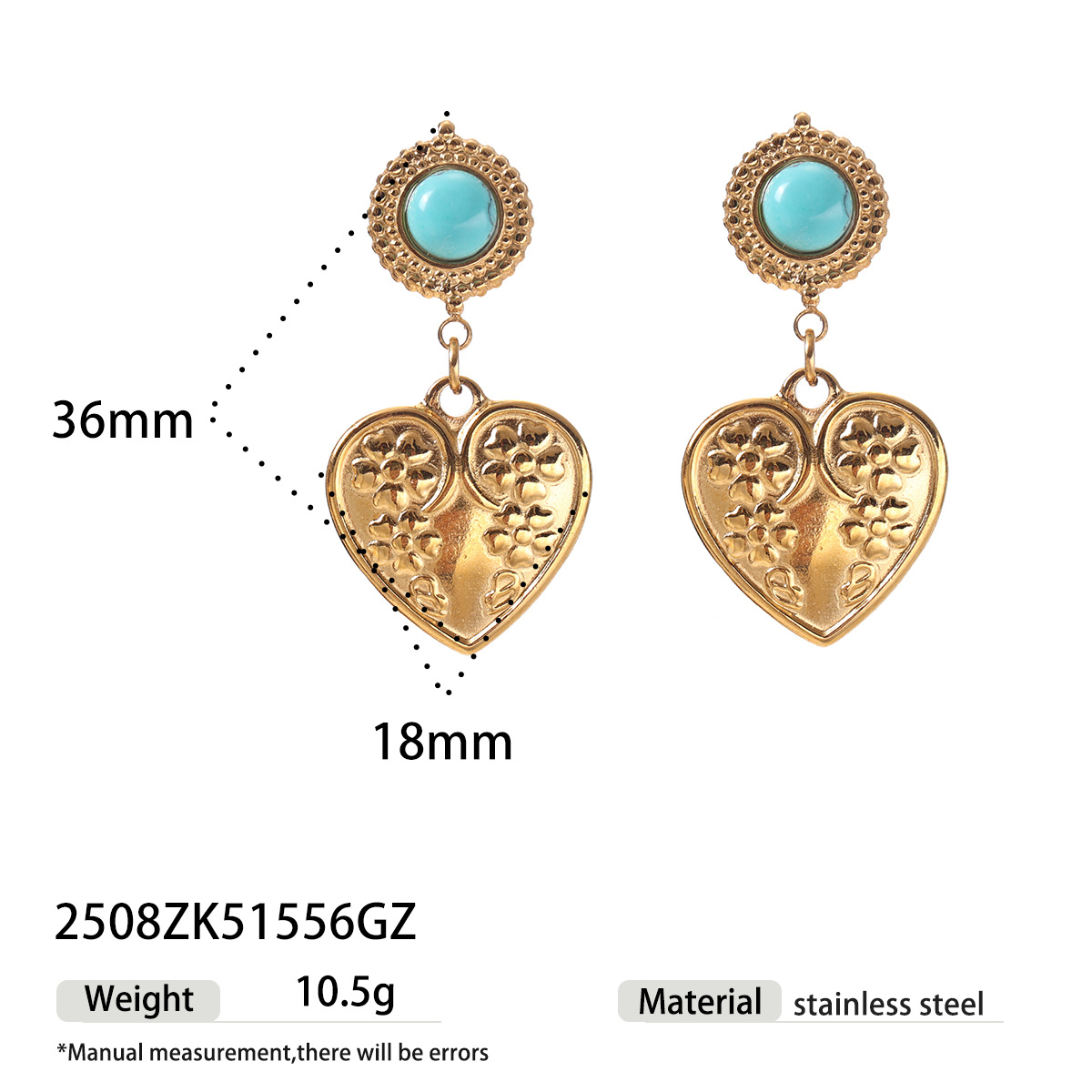 Taina europa y americana pernos de acero inoxidable compactos y exquisitos pernos de oro galvanizados 18k explosivos transfronterizos en joyas de orejas de viento para mujeres