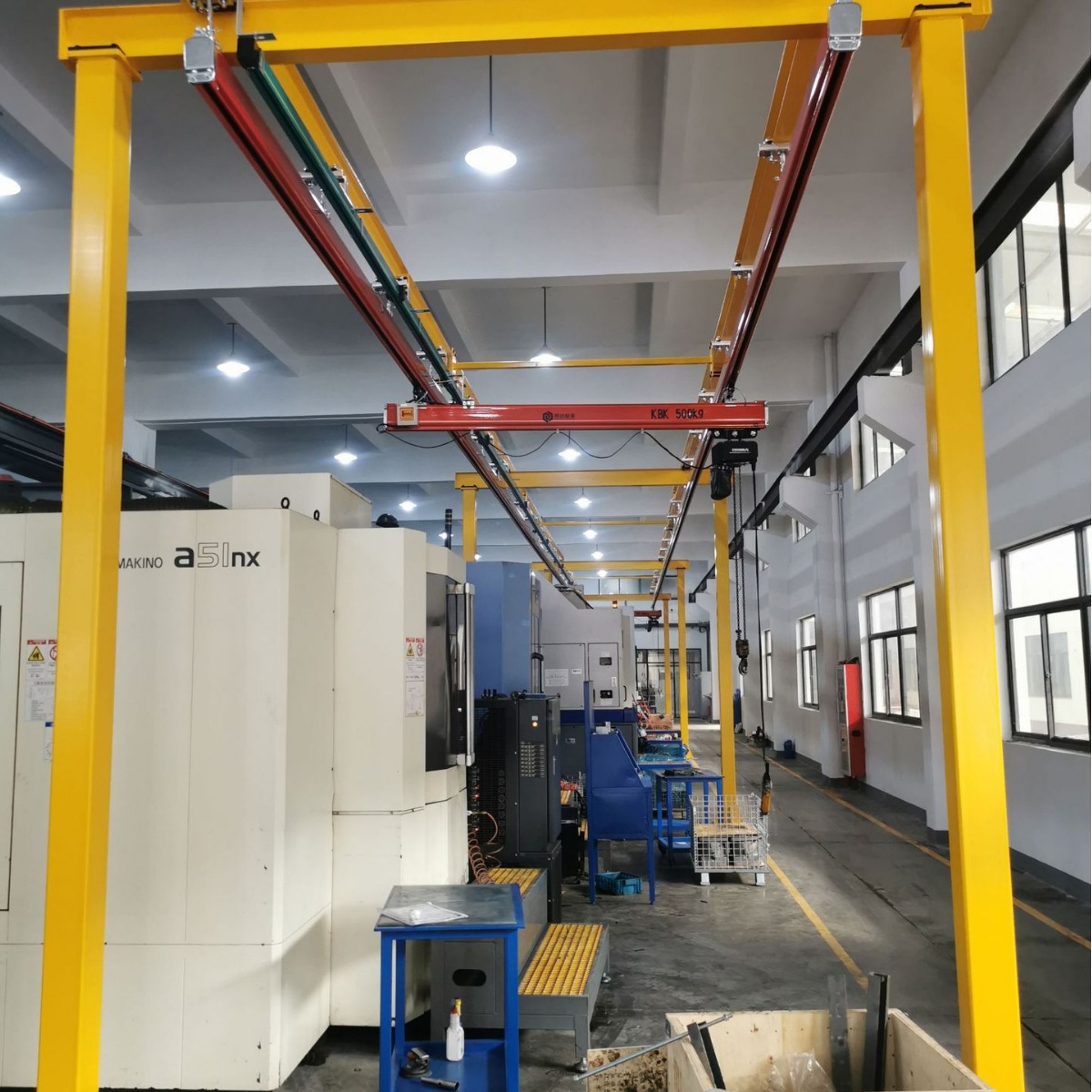 晔创0.5t自立式KBK轨道悬挂起重吊机小型工位吊起升平稳 省时省力