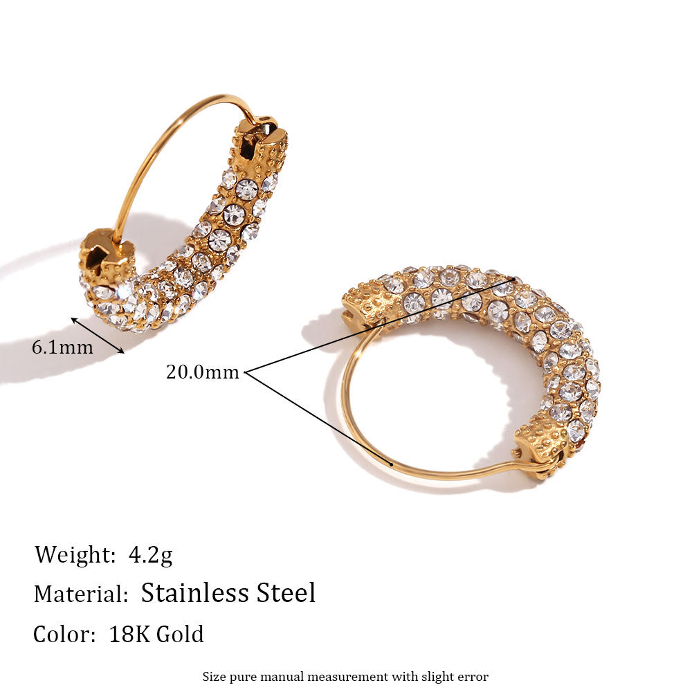 White Diamond Hanging Basket Earrings