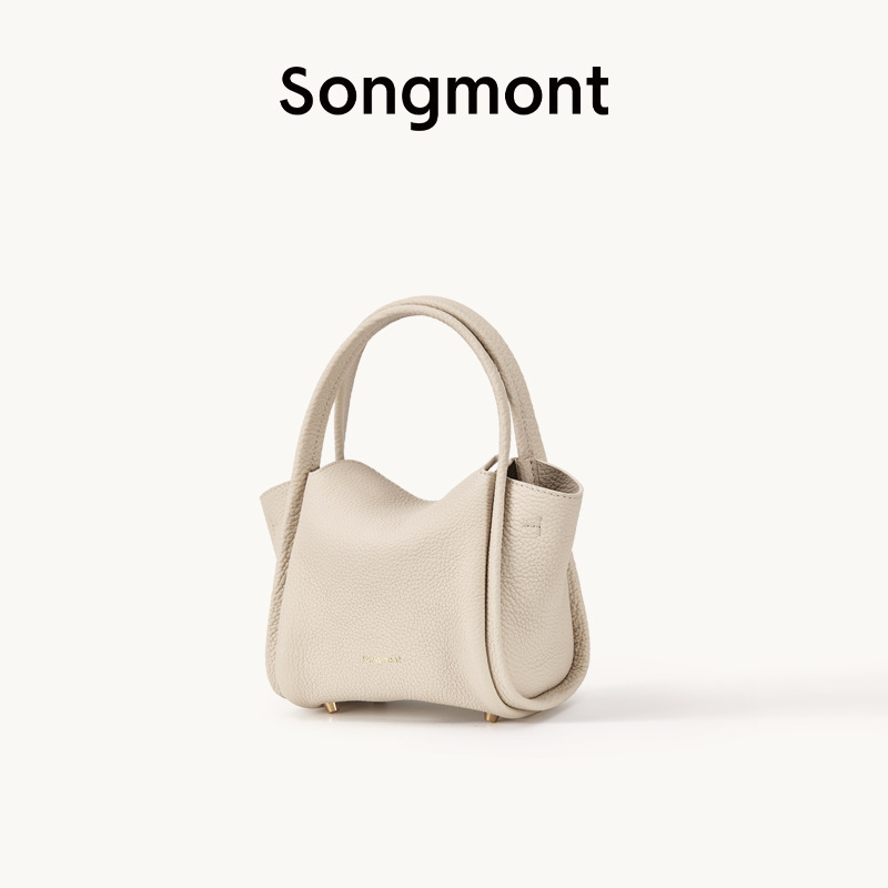 Songmont山下有松元宝包斜挎迷你小手机包mini菜篮子头层牛皮手提|undefined