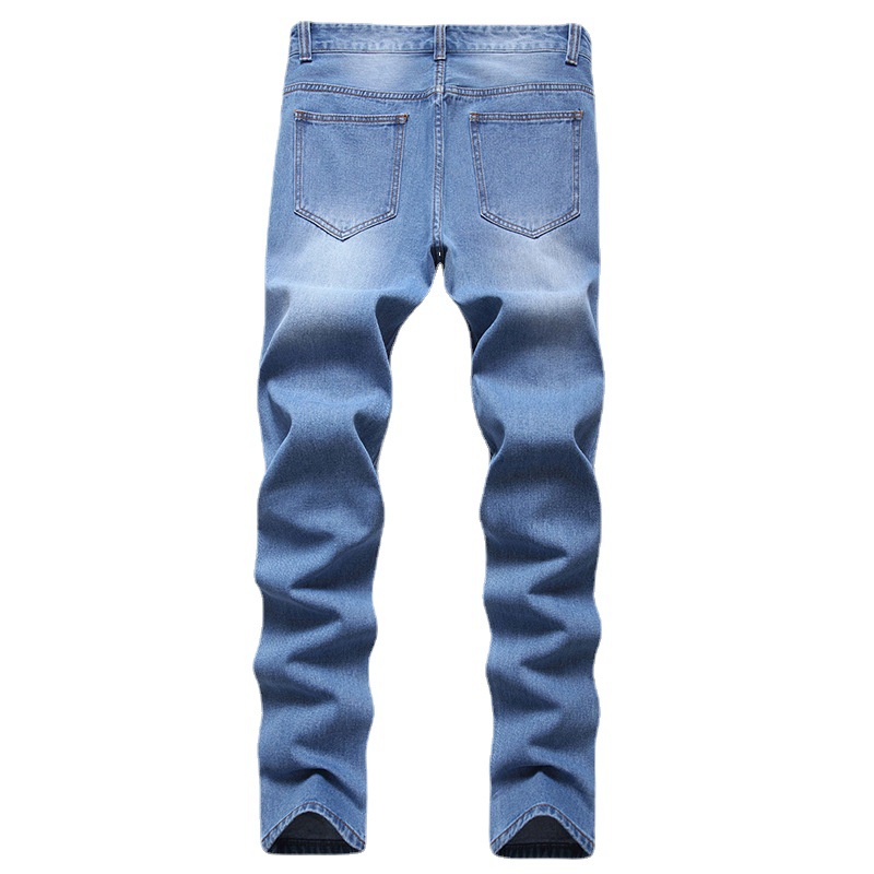 Jean homme neuf effet usé, coupe droite, tendance et décontractée_voghion.com