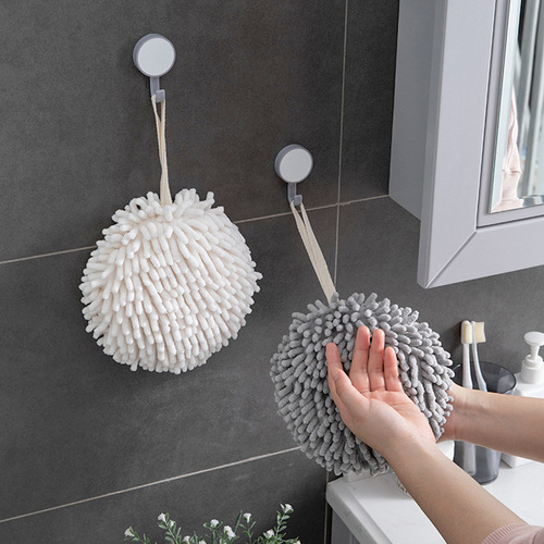 Wholesale kitchen large absorbent quick-drying chenille hand towel, no lint ball, bathroom thickened light luxury hand towel