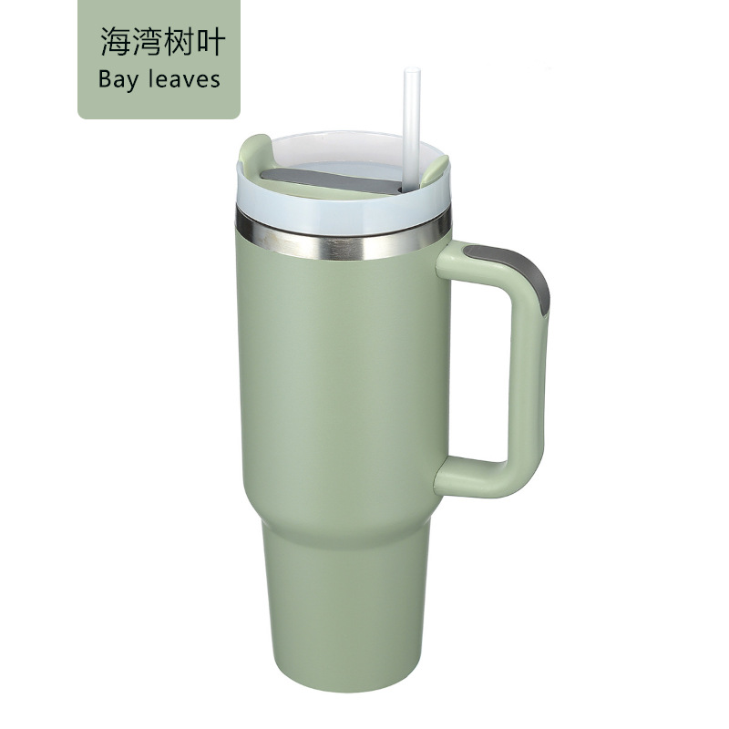 Nuevo transfronterizo 40oz mango de segunda generación Copa calentador de hielo Taza preservación del calor preservación en frío 304 taza de vacío de acero inoxidable con paja