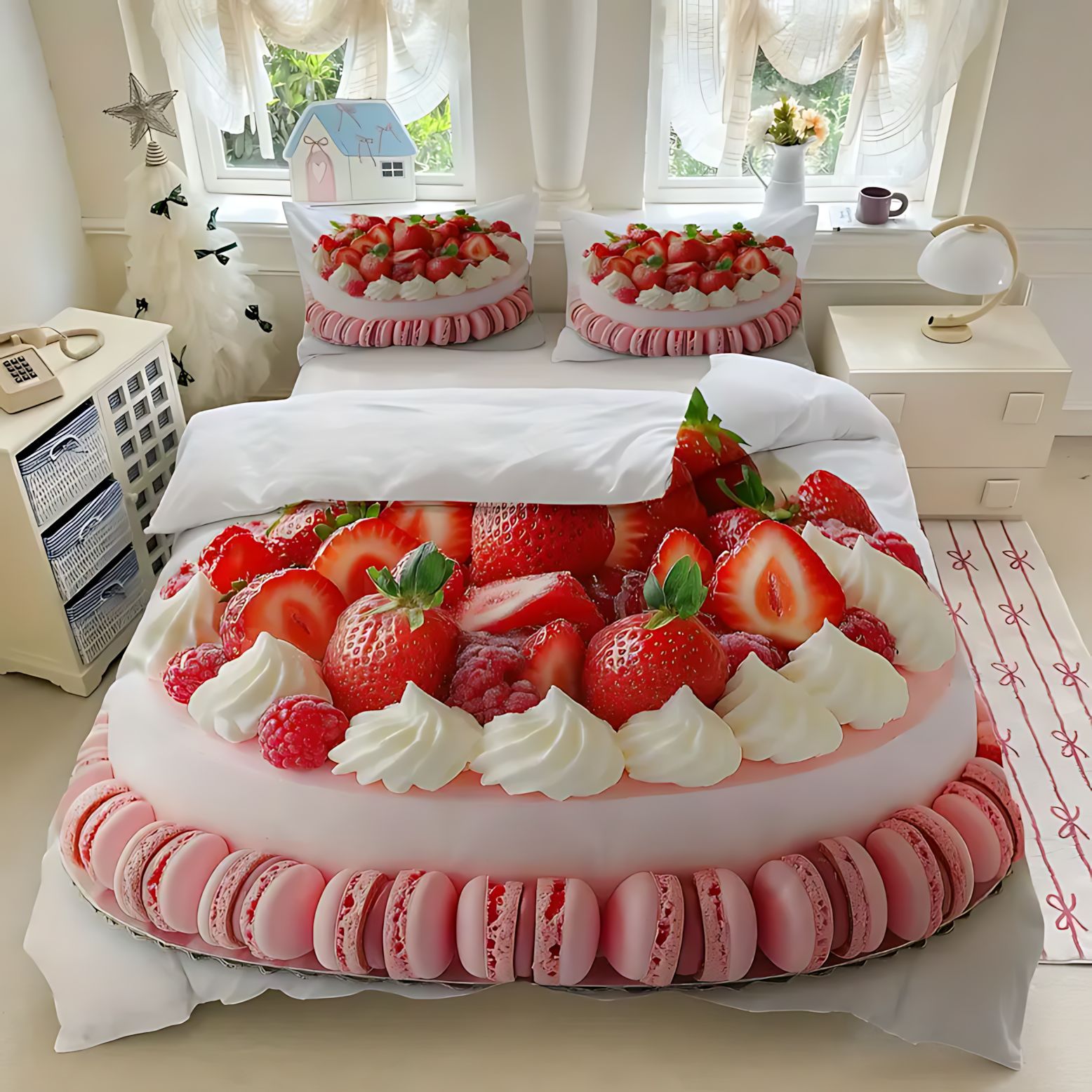 TEMU / JIT Colorful Fruit Series Pattern HD Impresión Digital Brilliant Sleeve Cover Kit