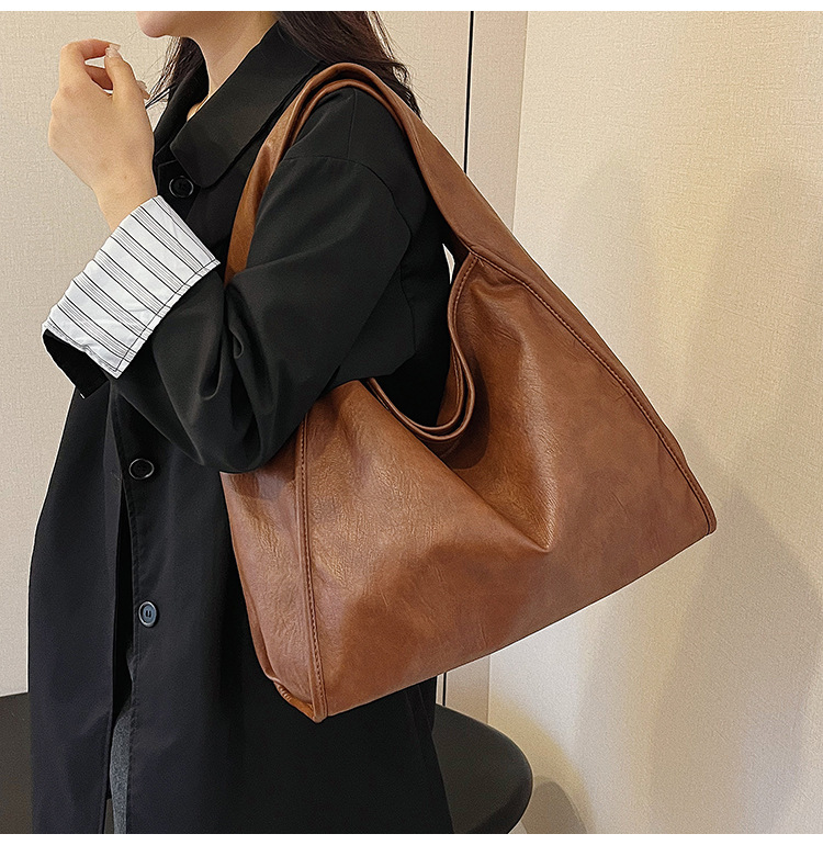 Bolsa de comercio exterior transfronteriza explosiva bolsa de moda y ocio bolso de hombro de mujer Pupi bolso tote de gran capacidad bolsa axila de piel blanda