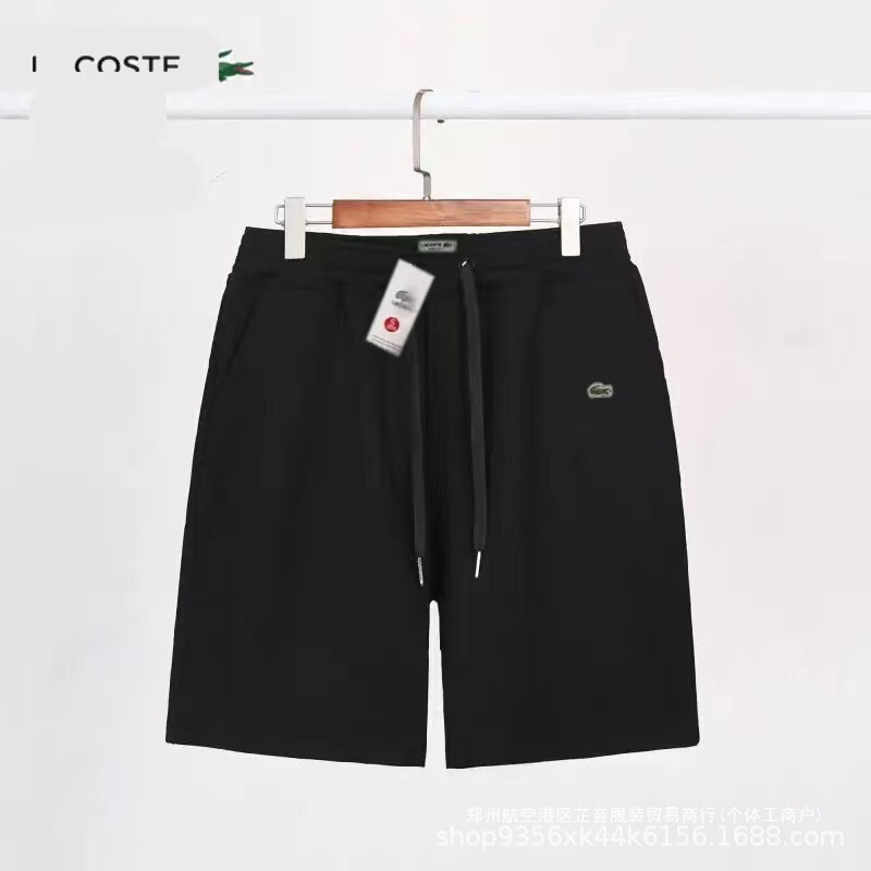 New Men's Solid Color Fish Logo Shorts, Men's Cotton Business Summer Shorts, Golf Sports Beach Casual Pants New Men's Solid Color Fish Logo Shorts, Men's Cotton Business Summer Shorts, Golf Sports Beach Casual Pants