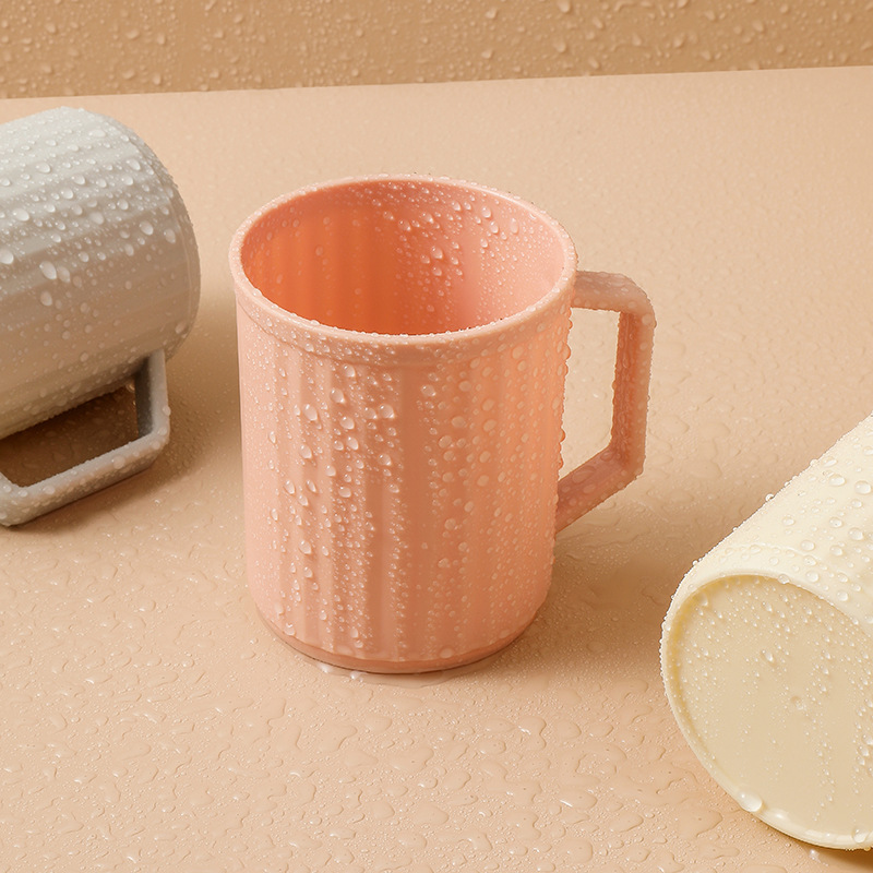 Nuevo estilo fresco patrón vertical simple hogar cepillo de dientes taza color sólido gran capacidad baño abierto enjuague bucal al por mayor