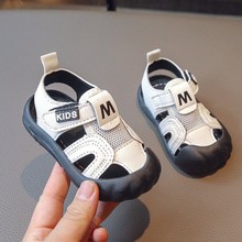 儿童凉鞋1-3岁包头牛筋软底宝宝防踢凉鞋韩版小童男孩透气沙滩鞋