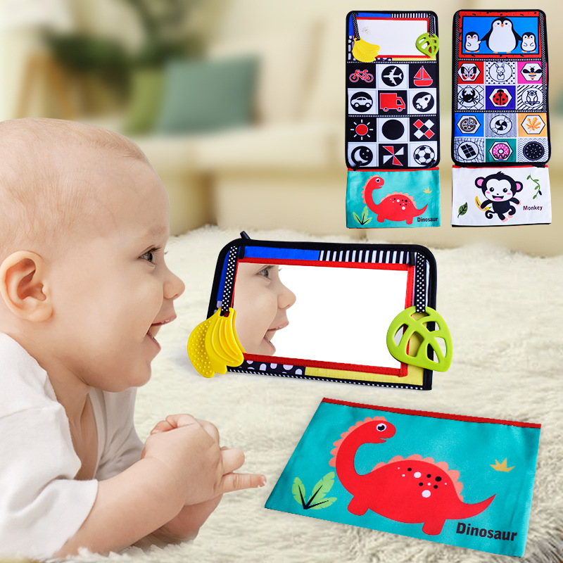 Libro de tela harem transfronterizo Coche colgante plegable cabeza entrenamiento bebé color cognitivo infantil educación temprana libro de tela