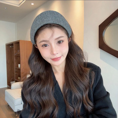 Autumn/Winter Fashion Natural High Crown Headband Old Money Style Wide Headband Autumn/Winter Retro High Crown Magic Headband