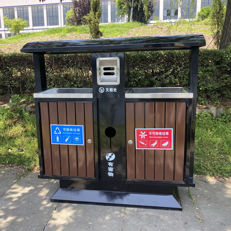 户外垃圾桶不锈钢加厚小区公园景区加厚大号环卫分类垃圾桶果皮箱
