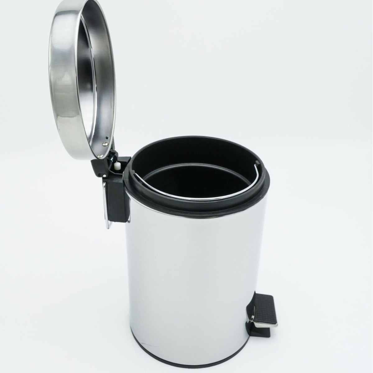 Fábrica de limpieza pie con cubierta 3L basura basura cocina comercial sala de estar baño de acero inoxidable basura tipo pie