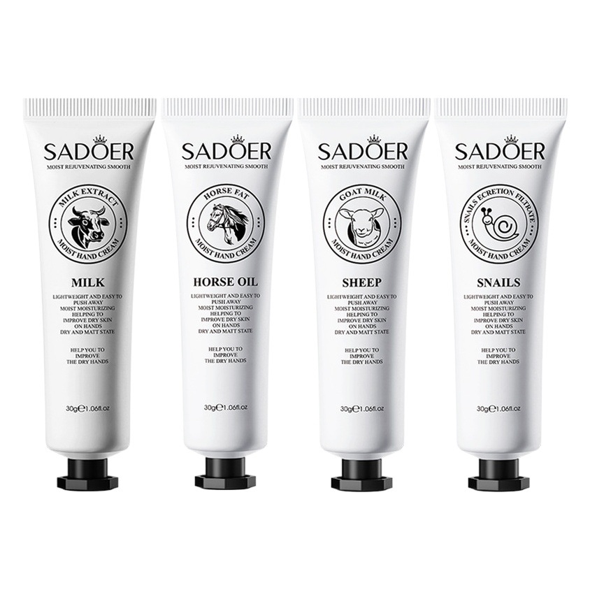 Cross-Border Milk Hand Cream 30g Goat Milk Snail Horse Oil Hydrating Moisturizing Hand Cream Foreign Trade Skin Care Products Wholesale