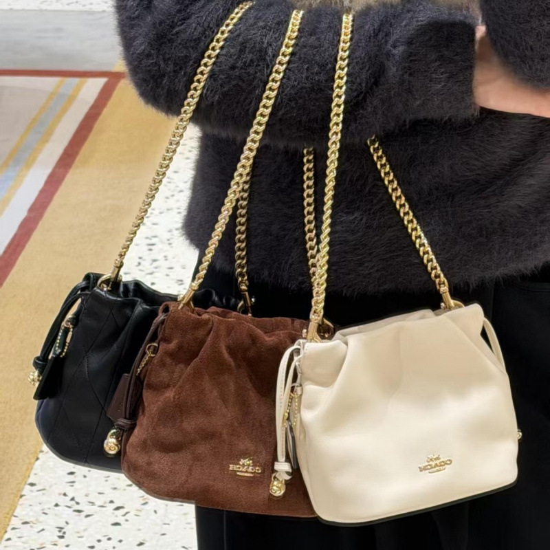 New Women's Bag by Koujia: Evelyn Chain Garbage Bag Handbag, Underarm Lucky Bag, Fashionable Shoulder Crossbody Bucket Bag New Women's Bag by Koujia: Evelyn Chain Garbage Bag Handbag, Underarm Lucky Bag, Fashionable Shoulder Crossbody Bucket Bag