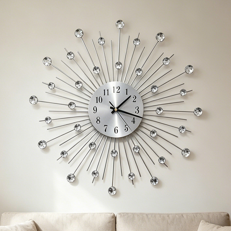 Creative Decorative Clock Gymsophila Living Room Wall Clock Art Wall Nordic Simple Mute Foreign Trade Cross-border Amazon