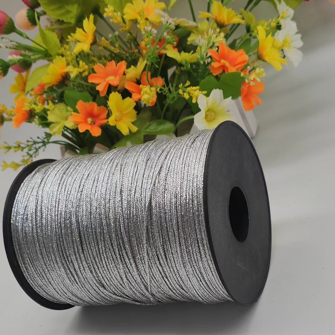 1-3毫米弹性金银编织绳服装配件圣诞礼品包装