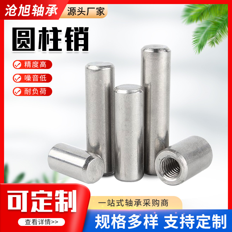 厂家生产不锈钢实心圆柱销定位销直销轴冲针固定销滚针模具销