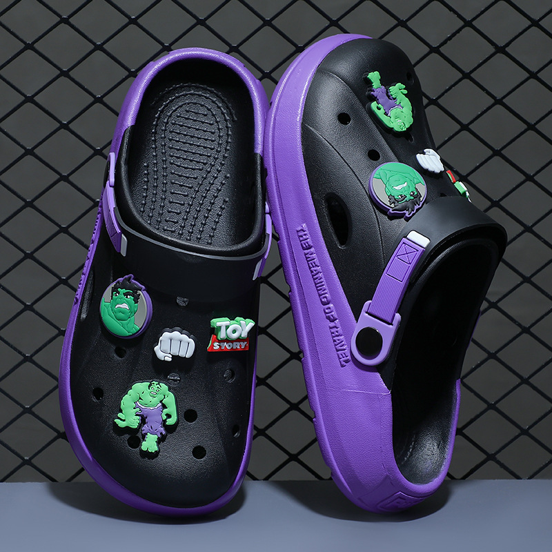 Eva hueco hueco zapatos para hombres cruzados verano 2025 nuevas zapatillas de playa antideslizantes de fondo grueso al aire libre verano