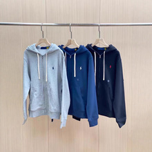 高品质/可扫码RL拉夫小马男女同款加绒连帽卫衣休闲外套休闲百搭