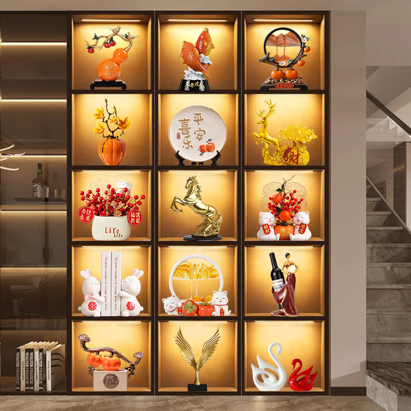 Modern Wine Cabinet Decorations Light Luxury High-end Living Room Home Dining Side TV Cabinet Hallway Housewarming New House Gift