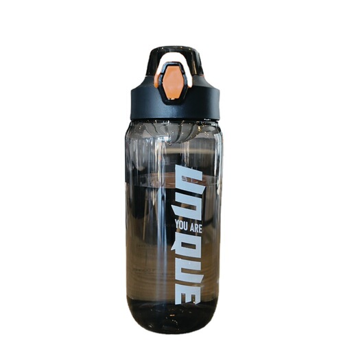 Simple sports water cup for men, large-capacity plastic kettle, student space cup with tea drain, portable summer fitness cup