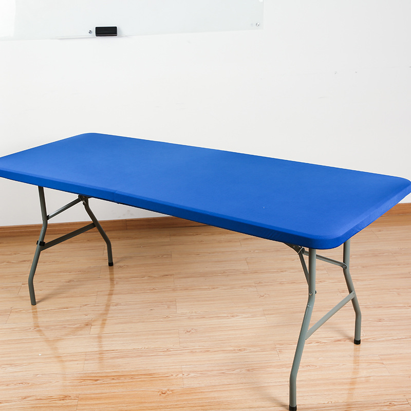 Cubierta de mesa de seda de leche transfronteriza, mantel elástico de medio paquete, mesa larga y silla para el hogar y la Oficina, antideslizante, a prueba de polvo, extraíble y lavable