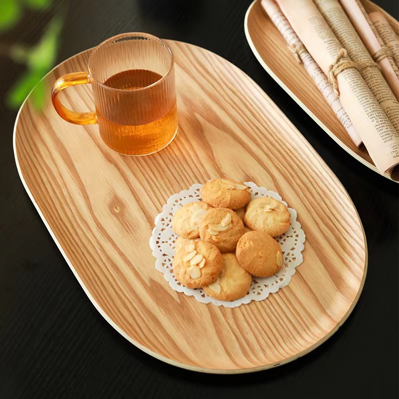 bandeja de té de madera bandeja de agua bandeja de cubiertos de madera bandeja de madera creativa bandeja de té de madera bandeja de café snack