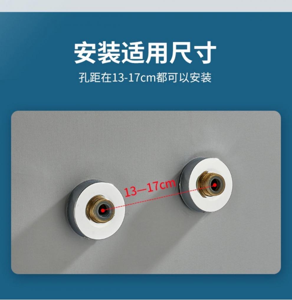 All-copper shower faucet, mixing valve, bathtub shower, rain shower head set, bathroom three-in-one cold and hot water faucet, cross-border undefined