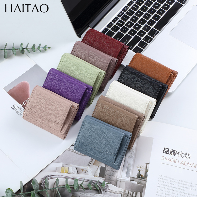 Nuevo bolso de mujer corto transfronterizo simple multi-tarjeta billetera con cremallera bolso de mini monedas de mujer corta bolsa