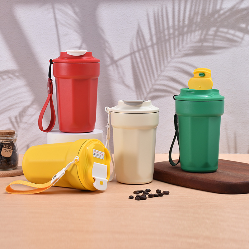 Cross-border 316 de acero inoxidable de cola taza de café de vacío cuerda simple portátil taza de coche portátil taza de vacío al por mayor