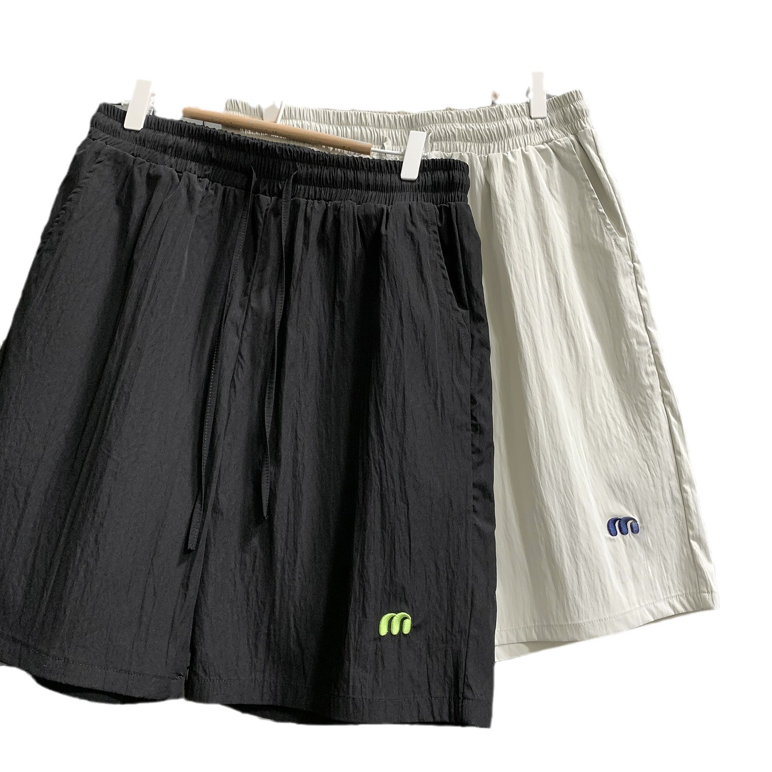 Ice Silk Quick-drying Casual Shorts Men's Summer Thin Breathable Beach Pants Loose Sports Outer Wear Bent Pants