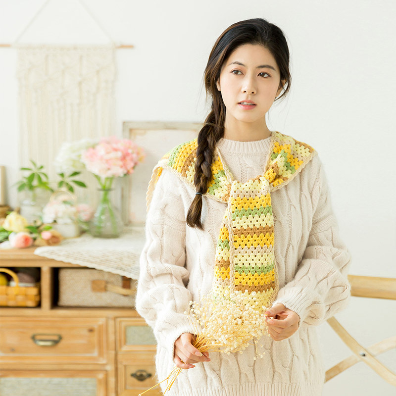 苏苏姐家祖母方格拼花披肩diy手工毛线团编织钩针披肩材料包鑌