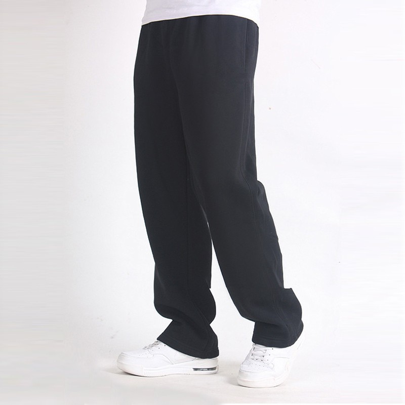 2025 New Casual Trousers European And American Style Men's Home Straight Sweatpants Solid Color Loose Long Pants_voghion.com