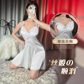 暴丹性感白兰地气质纯欲蕾丝纯欲显夏季吊带冰丝家居服性感睡衣