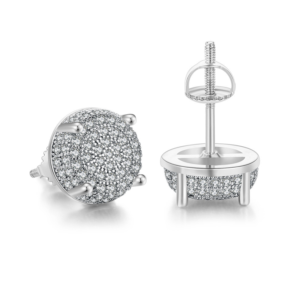 Vollbesetzte Diamant Ohrstecker Für Damen Und Herren Schmuck_voghion.com