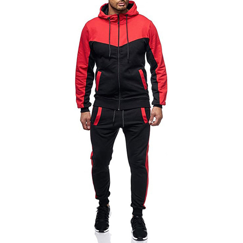 Men's Clothing Autumn and Winter Sweatshirt Suit Men's Casual Hooded Sweatshirt Suit Men's Sports Cardigan Sweatshirt Suit Manufacturer_desvips.com