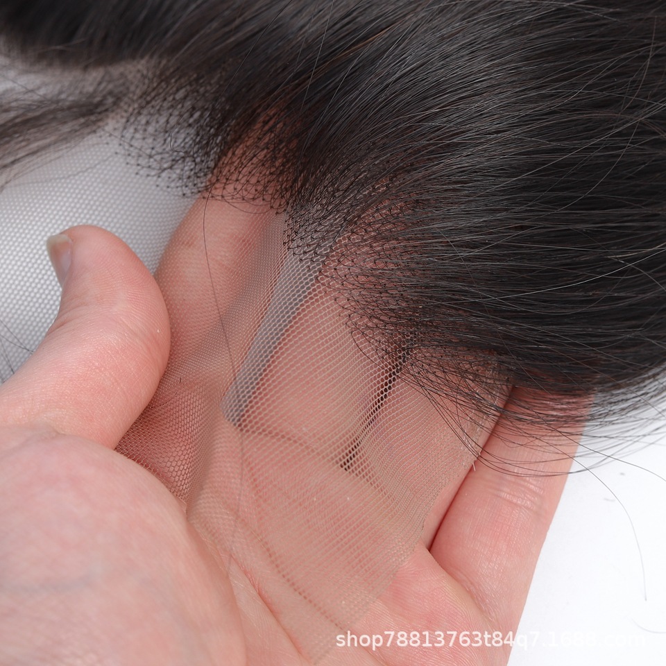 13x6 cierre frontal de encaje 13x6 pelo recto bloque real cabello humano peluca Accesorios