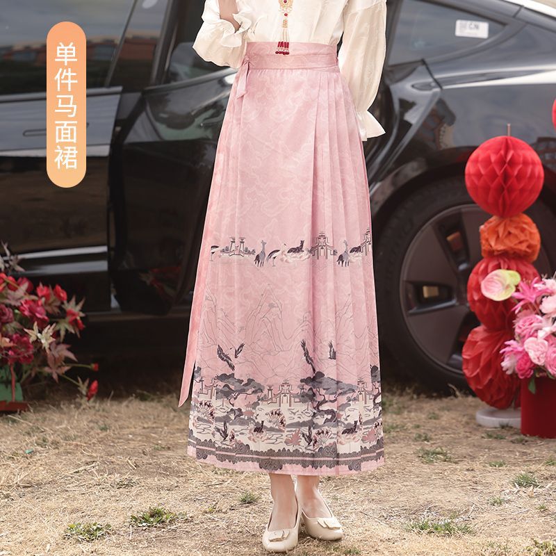 新中式伴娘服2025新款马面裙套装汉服长袖国风姐妹团礼服平时可穿|undefined