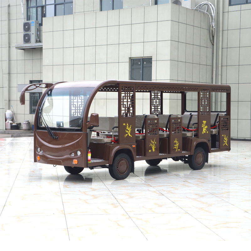 广西纯电动旅游观光车 景区仿古观光车价格 游览观光车图片