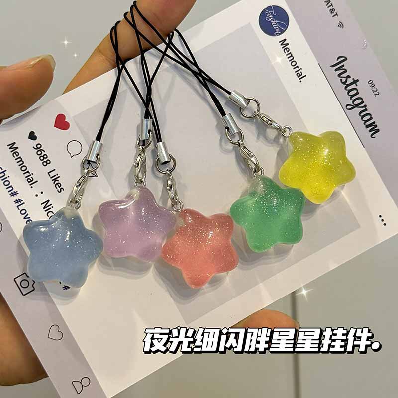 Phone Strap L18 Luminous Fine Glitter Chubby Star Phone Strap Bag Accessory Best Friend Gift Set Internet Celebrity Ice Phone Strap L18 Luminous Fine Glitter Chubby Star Phone Strap Bag Accessory Best Friend Gift Set Internet Celebrity Ice