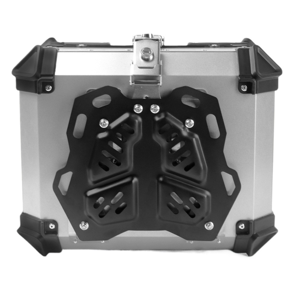 Motocicleta modificada aleación de aluminio de liberación rápida tronco 28L doble cerradura impermeable anticolisión universal trasero tronco scooter tronco