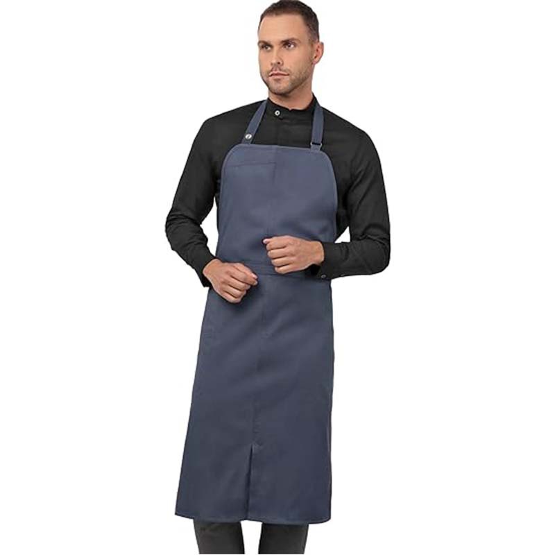 Transfronterizo Amazon poliéster algodón delantal logo personalizado cocinero camarero ropa de trabajo delantal de cocina al por mayor