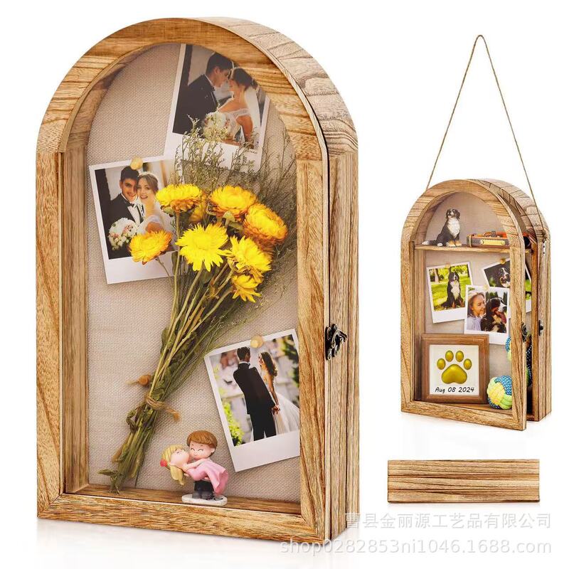 Cross-Border Wooden Photo Frame Display Box, Dried Flower Shadow Box, Framed Doll Ornaments, Photo Frame, Vintage Country Style Frame Cross-Border Wooden Photo Frame Display Box, Dried Flower Shadow Box, Framed Doll Ornaments, Photo Frame, Vintage Country Style Frame